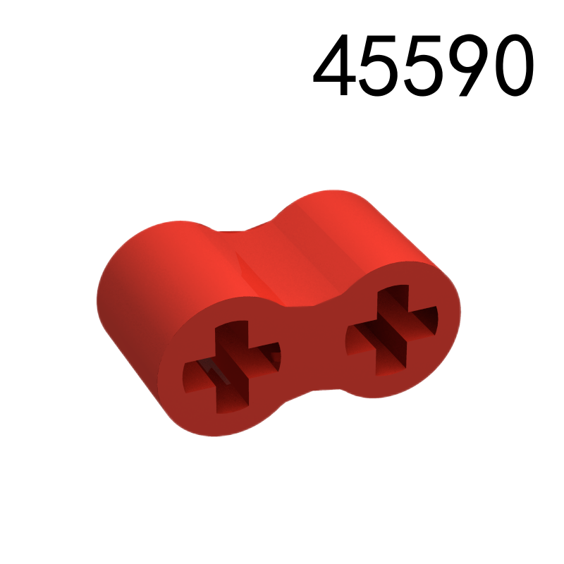 Item No: 45590 Technic, Axle Connector Double - Flexible Rubber