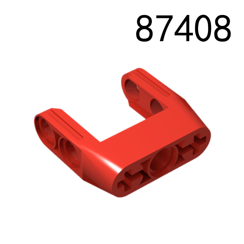 Item No: 87408 Technic, Pin Connector Toggle Joint Smooth Double with Axle and Pin Holes   Alternate Item No: 49137