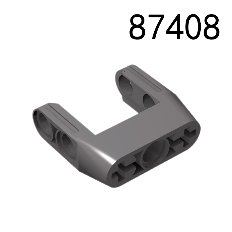 Item No: 87408 Technic, Pin Connector Toggle Joint Smooth Double with Axle and Pin Holes   Alternate Item No: 49137