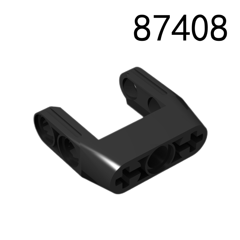 Item No: 87408 Technic, Pin Connector Toggle Joint Smooth Double with Axle and Pin Holes   Alternate Item No: 49137