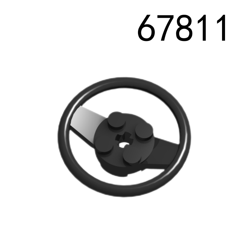 Item No: 67811 Vehicle, Steering Wheel with 2 x 2 Center and Axle Hole