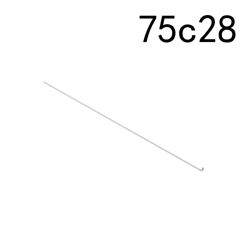 Item No: 75c28  Hose, Rigid 3mm D. 28L / 22.4cm Alternate Item No: 76280