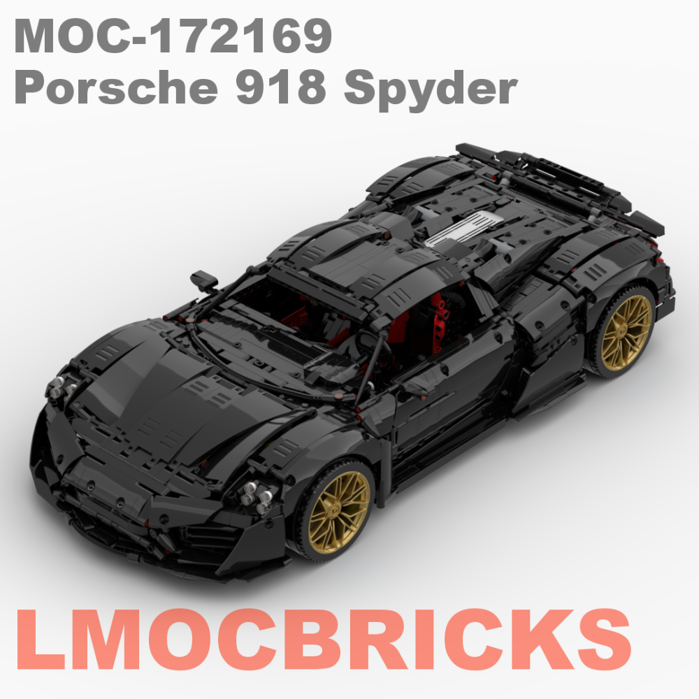 MOC-172169 Porsche 918 Spyder Large Building Block Puzzle Toy Model Sports Car Ornament