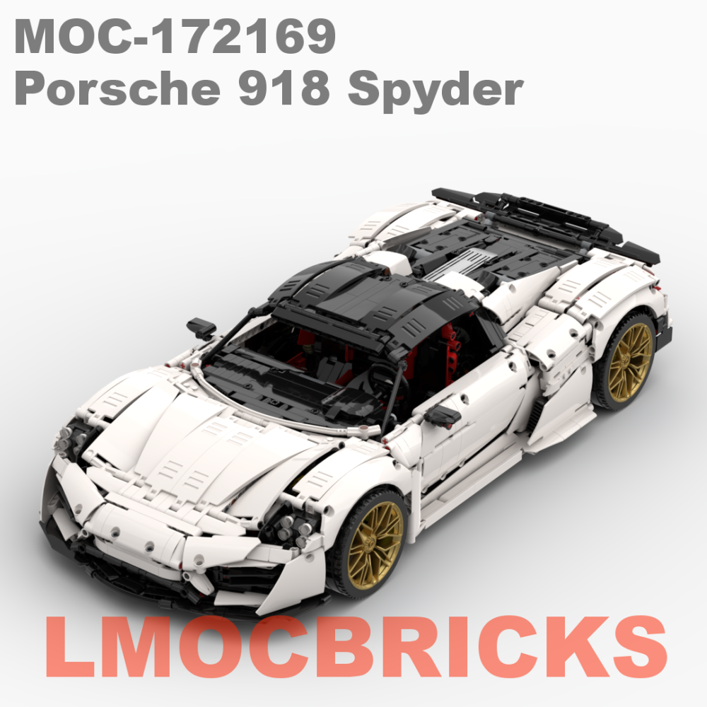 MOC-172169 Porsche 918 Spyder Large Building Block Puzzle Toy Model Sports Car Ornament