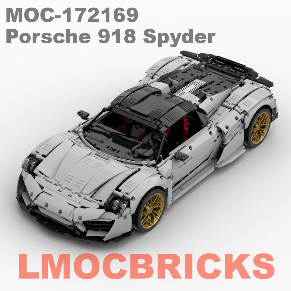 MOC-172169 Porsche 918 Spyder Large Building Block Puzzle Toy