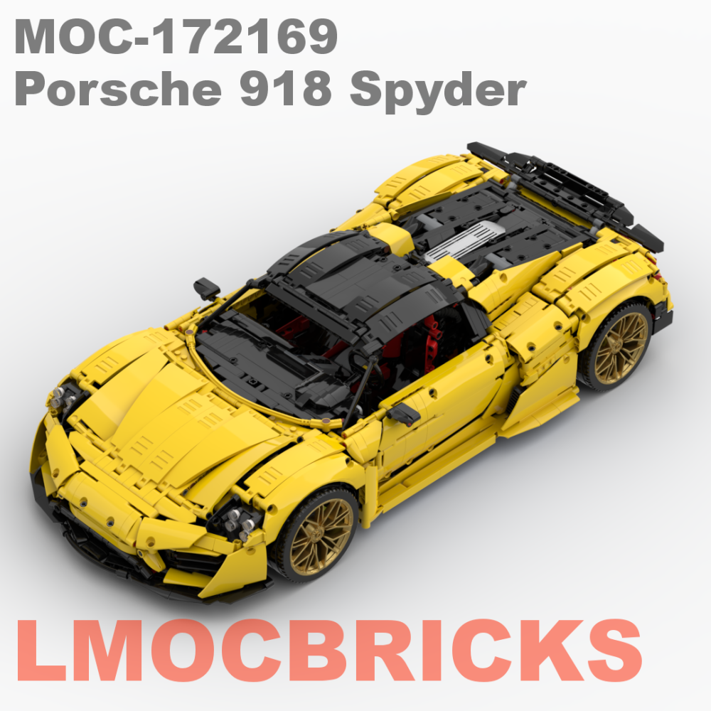 MOC-172169 Porsche 918 Spyder Large Building Block Puzzle Toy Model Sports Car Ornament