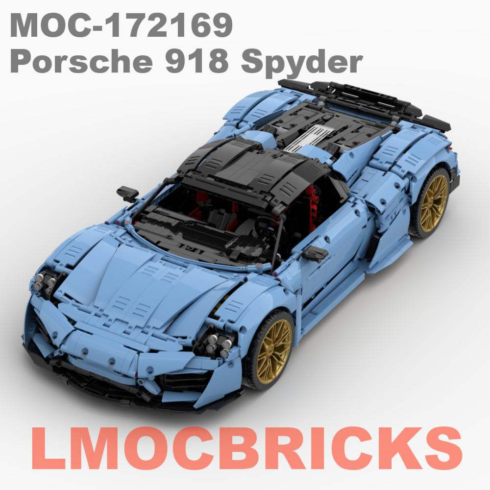 MOC-172169 Porsche 918 Spyder Large Building Block Puzzle Toy Model Sports Car Ornament