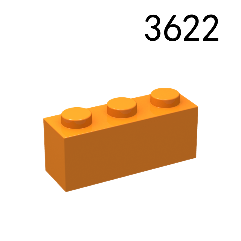 Item No: 3622 Brick 1 x 3   Alternate Item No: 3622f1, 45505 Chinese Compatible with LEGO
