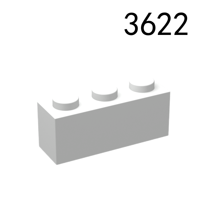 Item No: 3622 Brick 1 x 3   Alternate Item No: 3622f1, 45505 Chinese Compatible with LEGO
