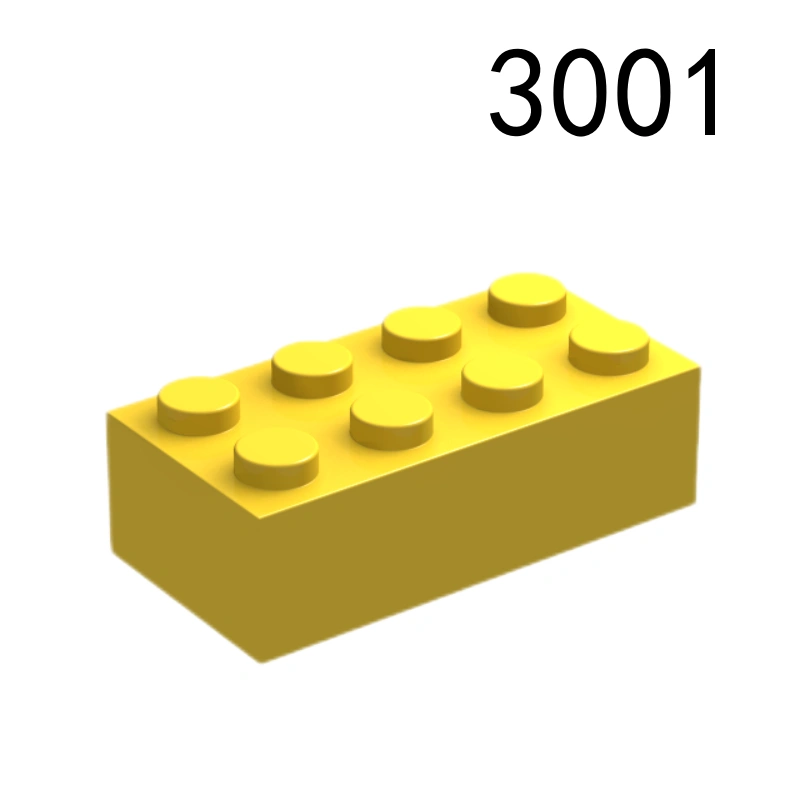 Item No: 3001   Brick 2 x 4 Alternate Item No: 3001f1, 3556, 15589, 54534, 72841 Chinese Compatible with LEGO