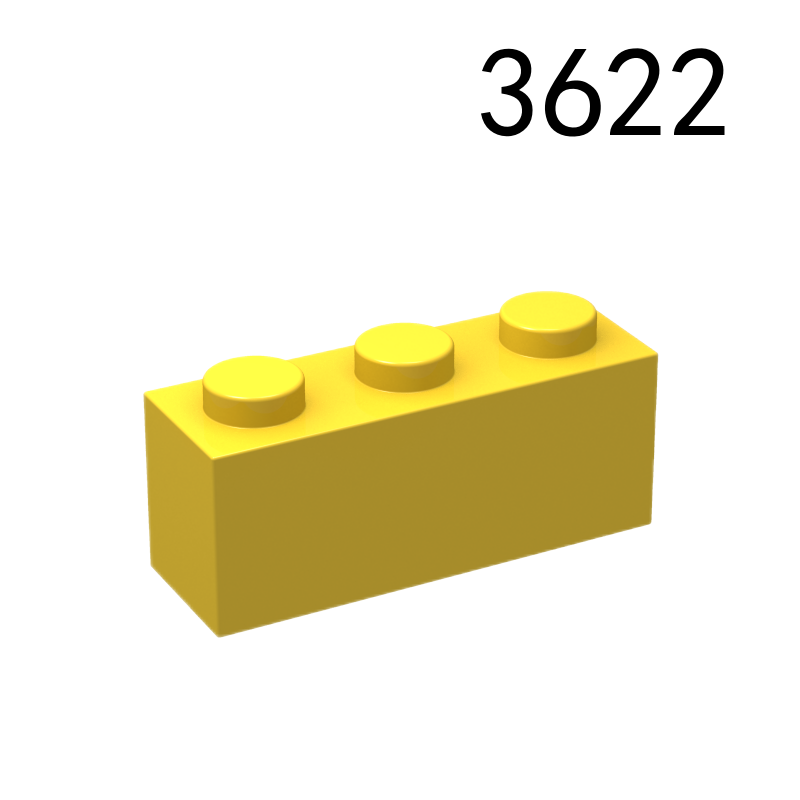 Item No: 3622 Brick 1 x 3   Alternate Item No: 3622f1, 45505 Chinese Compatible with LEGO