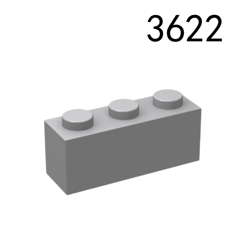 Item No: 3622 Brick 1 x 3   Alternate Item No: 3622f1, 45505 Chinese Compatible with LEGO