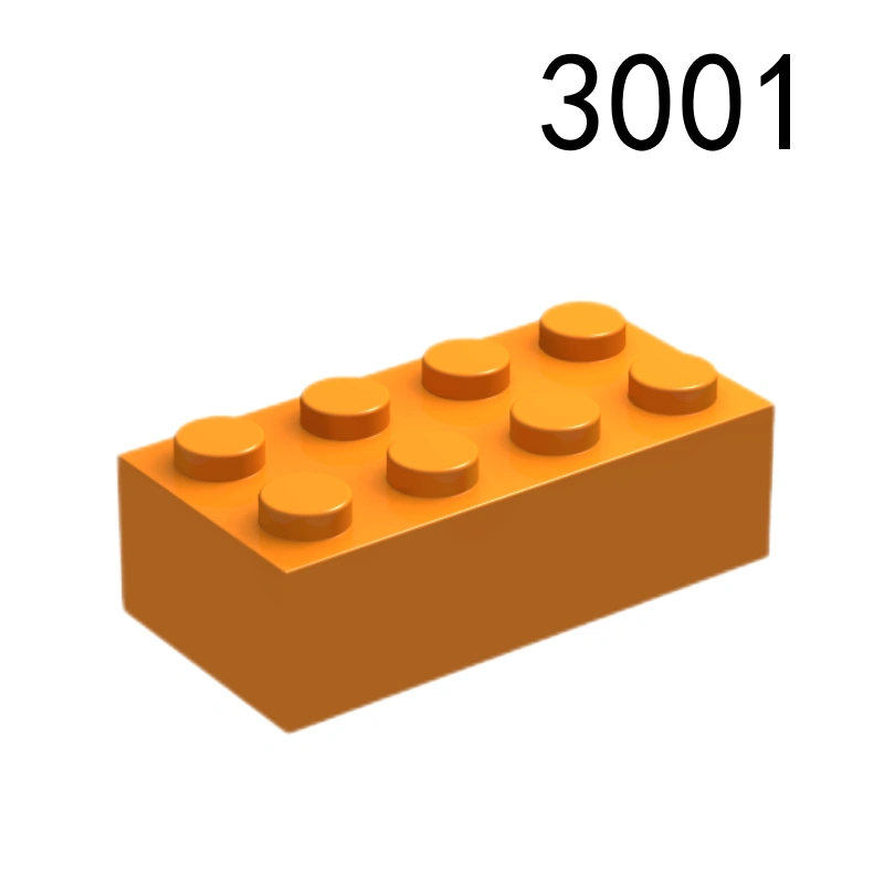 Item No: 3001   Brick 2 x 4 Alternate Item No: 3001f1, 3556, 15589, 54534, 72841 Chinese Compatible with LEGO