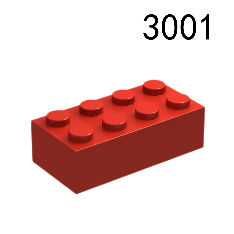Item No: 3001   Brick 2 x 4 Alternate Item No: 3001f1, 3556, 15589, 54534, 72841 Chinese Compatible with LEGO