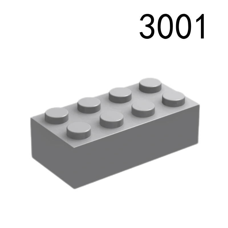 Item No: 3001   Brick 2 x 4 Alternate Item No: 3001f1, 3556, 15589, 54534, 72841 Chinese Compatible with LEGO