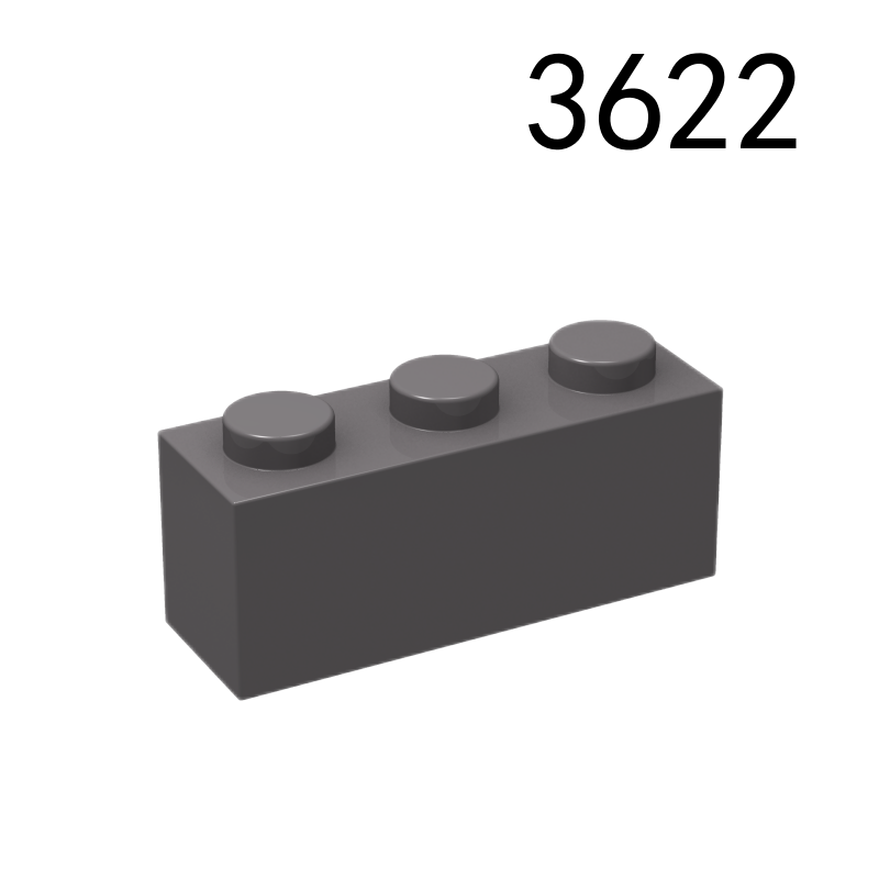 Item No: 3622 Brick 1 x 3   Alternate Item No: 3622f1, 45505 Chinese Compatible with LEGO