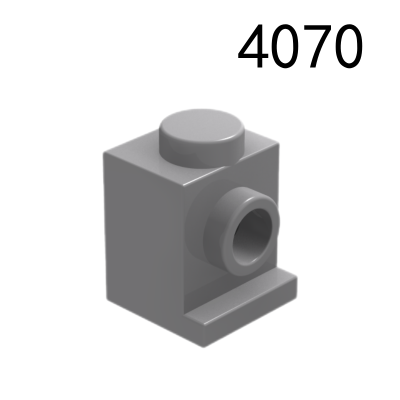 Item No: 4070 Brick, Modified 1 x 1 with Headlight  Alternate Item No: 4070a, 30069, 35388 Chinese Compatible with LEGO