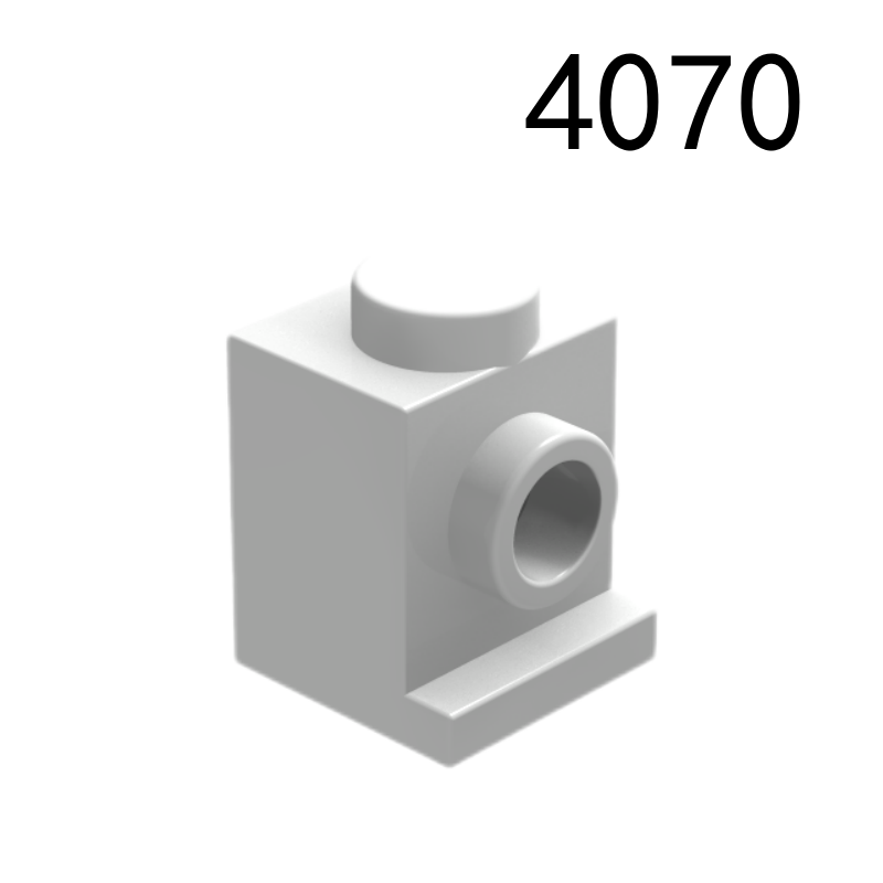 Item No: 4070 Brick, Modified 1 x 1 with Headlight  Alternate Item No: 4070a, 30069, 35388 Chinese Compatible with LEGO