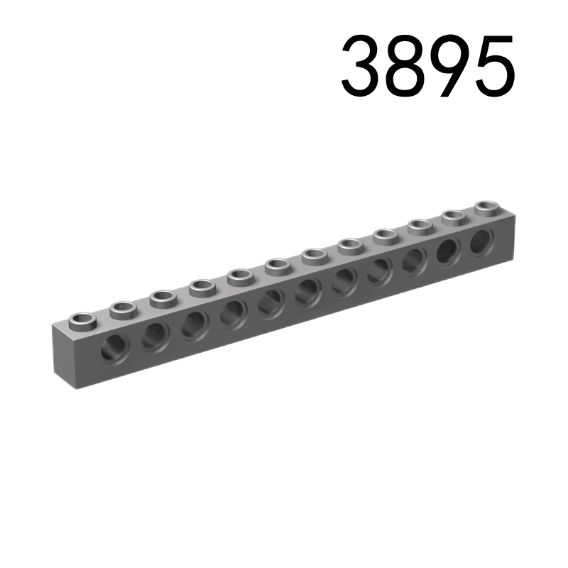 Item No: 3895 Technic, Brick 1 x 12 with Holes Chinese Compatible with LEGO