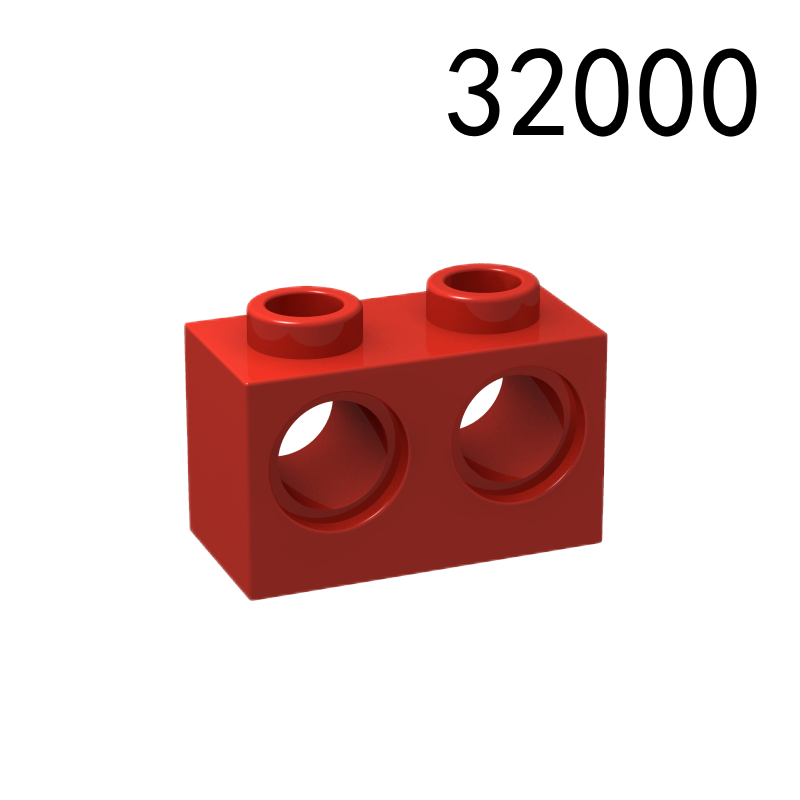 Item No: 32000  Technic, Brick 1 x 2 with Holes Chinese Compatible with LEGO