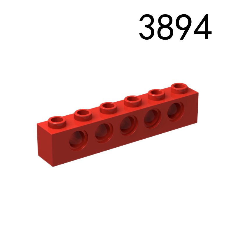 Item No: 3894  Technic, Brick 1 x 6 with Holes Chinese Compatible with LEGO