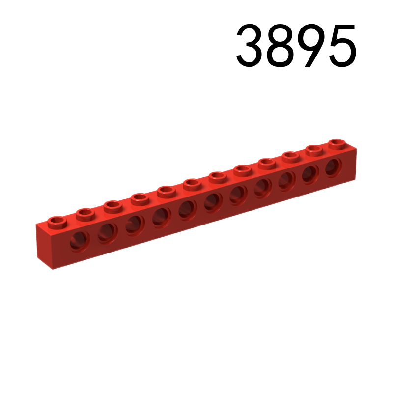 Item No: 3895 Technic, Brick 1 x 12 with Holes Chinese Compatible with LEGO