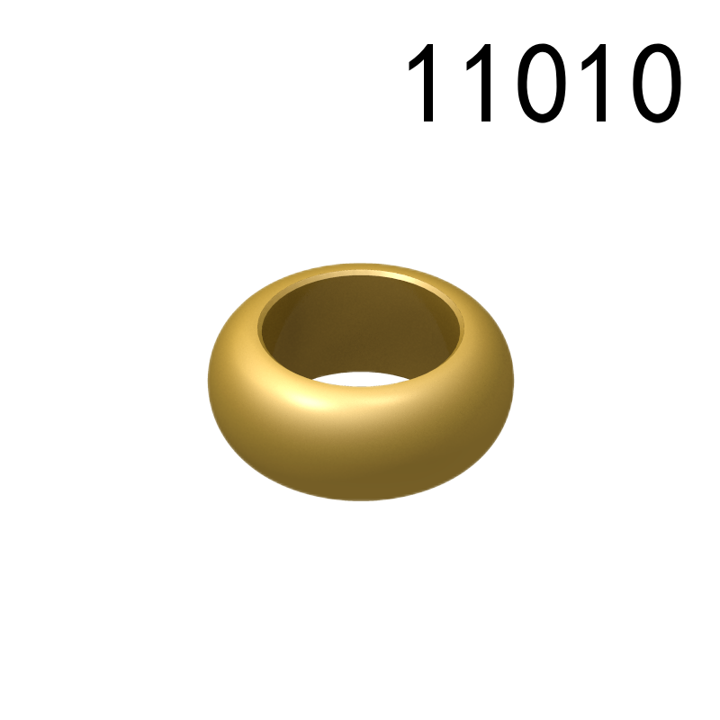 Item No: 11010 Minifigure, Utensil Ring 1 x 1 Chinese Compatible with LEGO