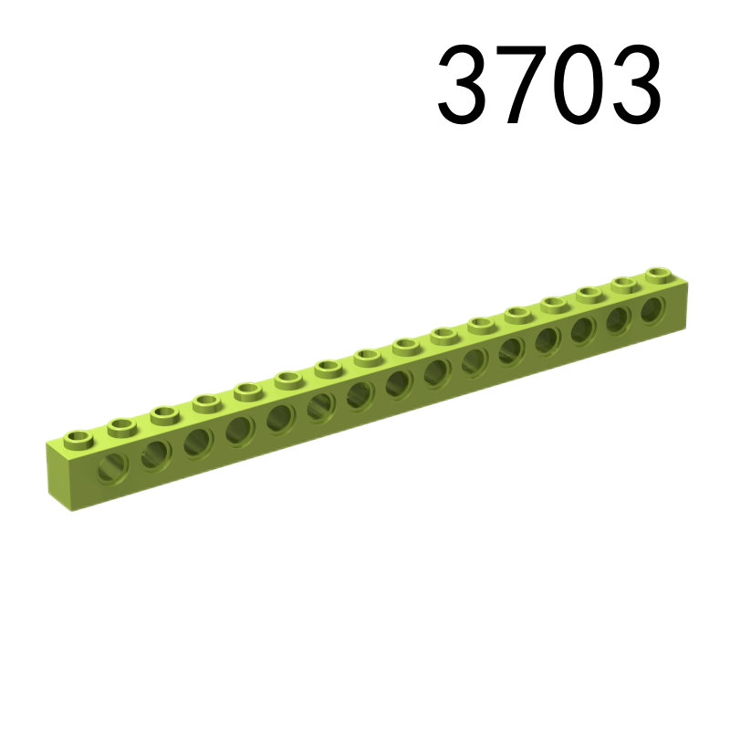 Item No: 3703 Technic, Brick 1 x 16 with Holes Chinese Compatible with LEGO