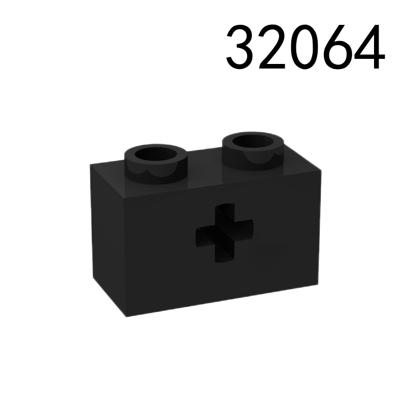 Item No: 32064 Technic, Brick 1 x 2 with Axle Hole  Alternate Item No: 31493, 32064b Chinese Compatible with LEGO