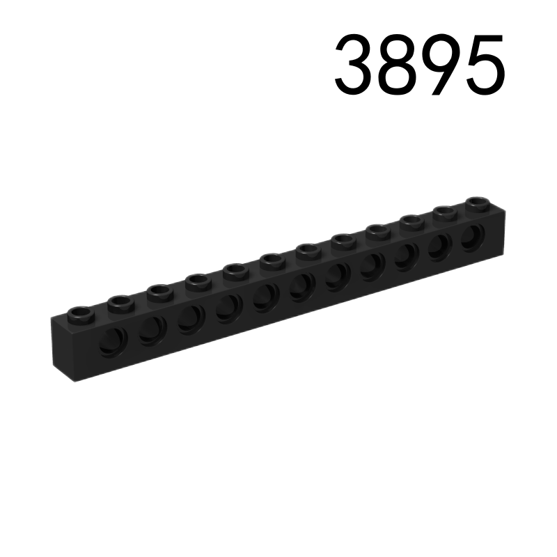 Item No: 3895 Technic, Brick 1 x 12 with Holes Chinese Compatible with LEGO