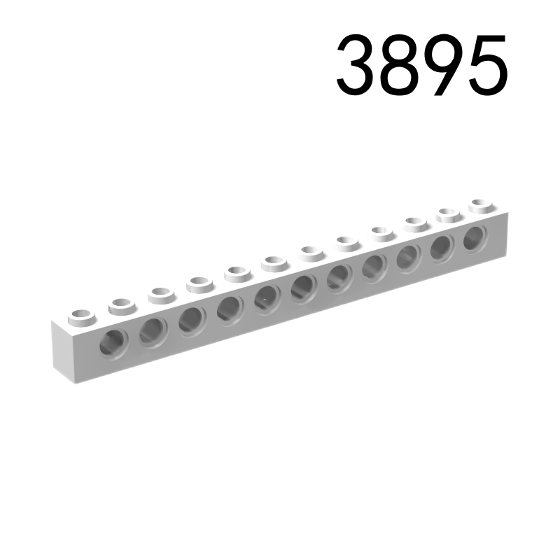 Item No: 3895 Technic, Brick 1 x 12 with Holes Chinese Compatible with LEGO