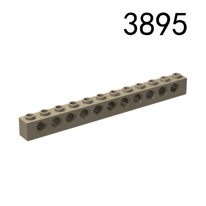 Item No: 3895 Technic, Brick 1 x 12 with Holes Chinese Compatible with LEGO