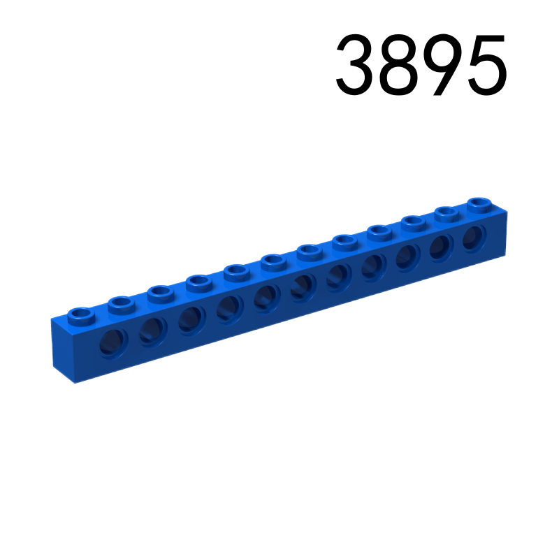 Item No: 3895 Technic, Brick 1 x 12 with Holes Chinese Compatible with LEGO