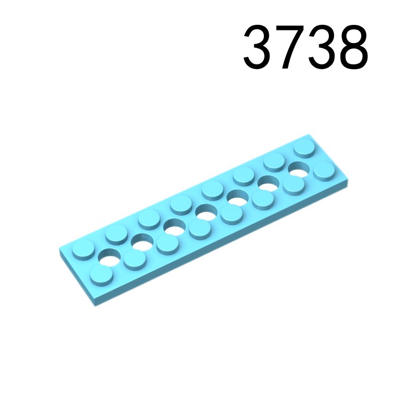 Item No: 3738 Technic, Plate 2 x 8 with 7 Holes Chinese Compatible with LEGO
