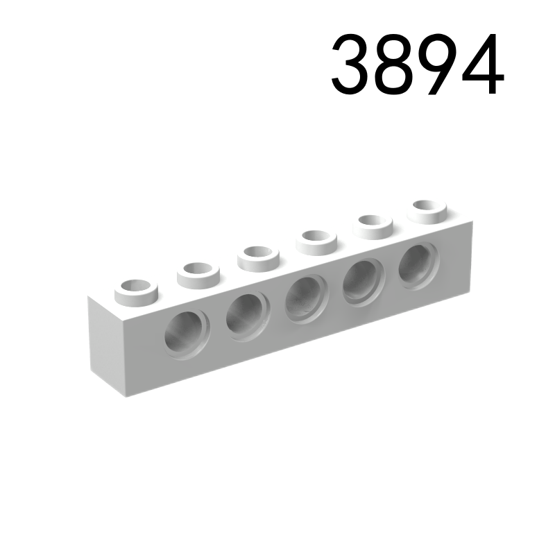 Item No: 3894  Technic, Brick 1 x 6 with Holes Chinese Compatible with LEGO