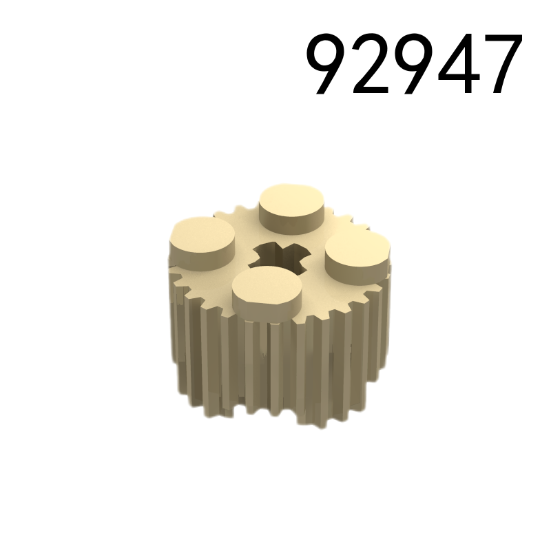 Item No: 92947 Brick, Round 2 x 2 with Axle Hole and Grille / Fluted Profile Chinese Compatible with LEGO