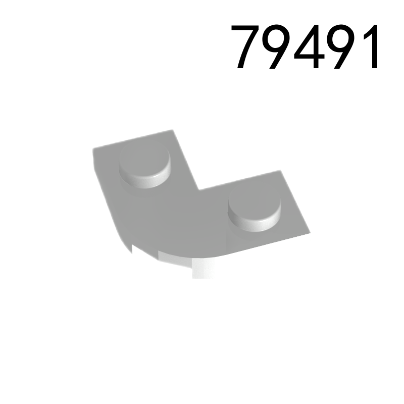 Item No: 79491 Plate, Round Corner 2 x 2 with 1 x 1 Cutout Chinese Compatible with LEGO