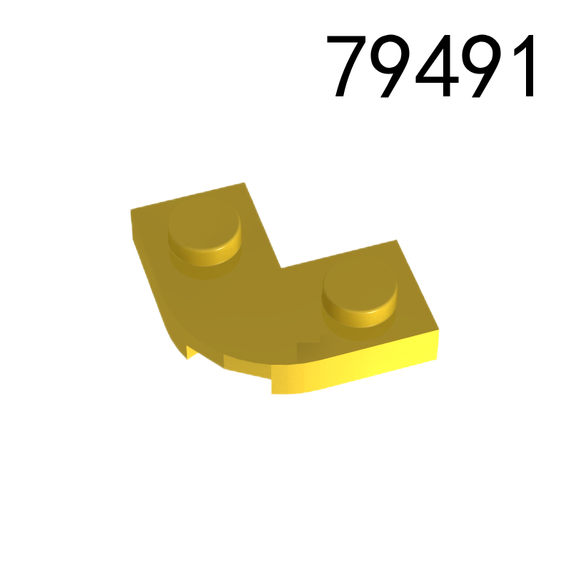 Item No: 79491 Plate, Round Corner 2 x 2 with 1 x 1 Cutout Chinese Compatible with LEGO