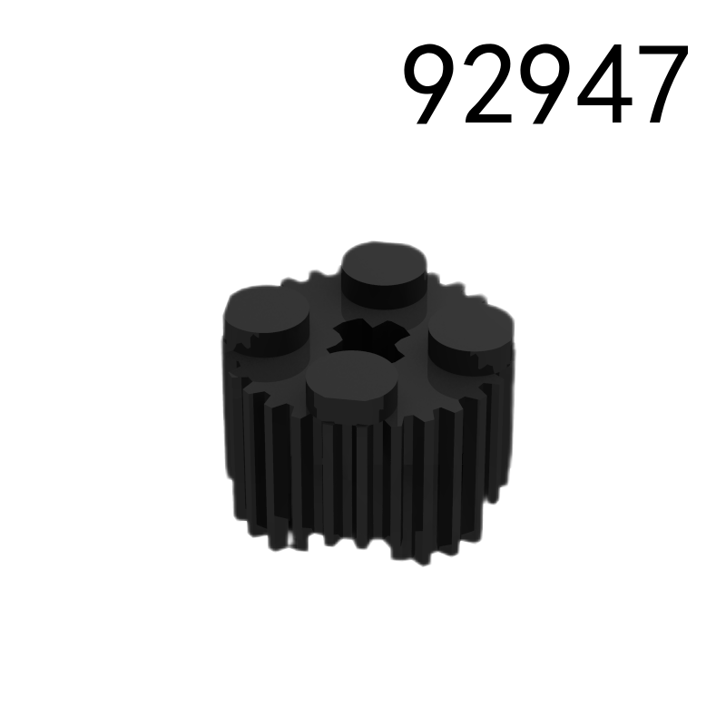 Item No: 92947 Brick, Round 2 x 2 with Axle Hole and Grille / Fluted Profile Chinese Compatible with LEGO