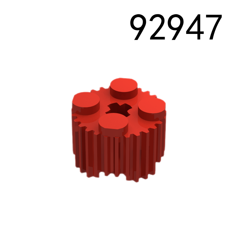 Item No: 92947 Brick, Round 2 x 2 with Axle Hole and Grille / Fluted Profile Chinese Compatible with LEGO