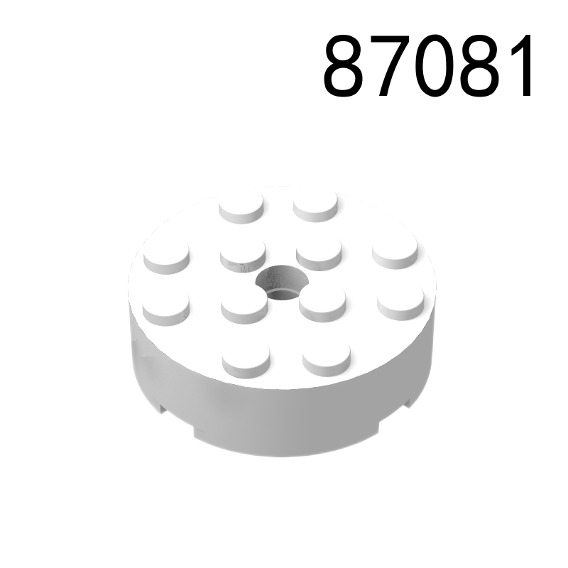 No: 87081  Brick, Round 4 x 4 with Hole Item Chinese Compatible with LEGO