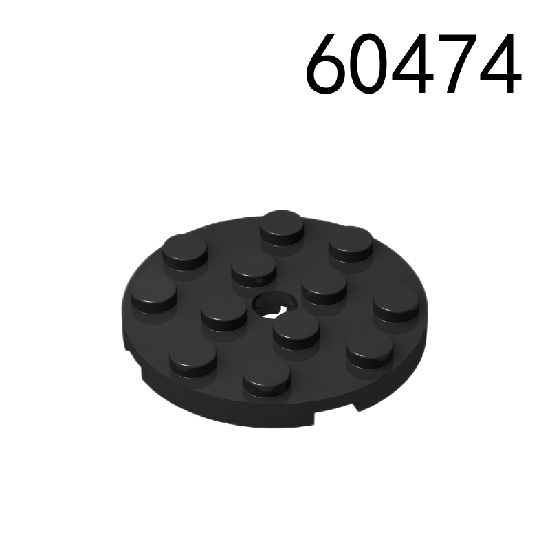 Item No: 60474  Plate, Round 4 x 4 with Hole Chinese Compatible with LEGO