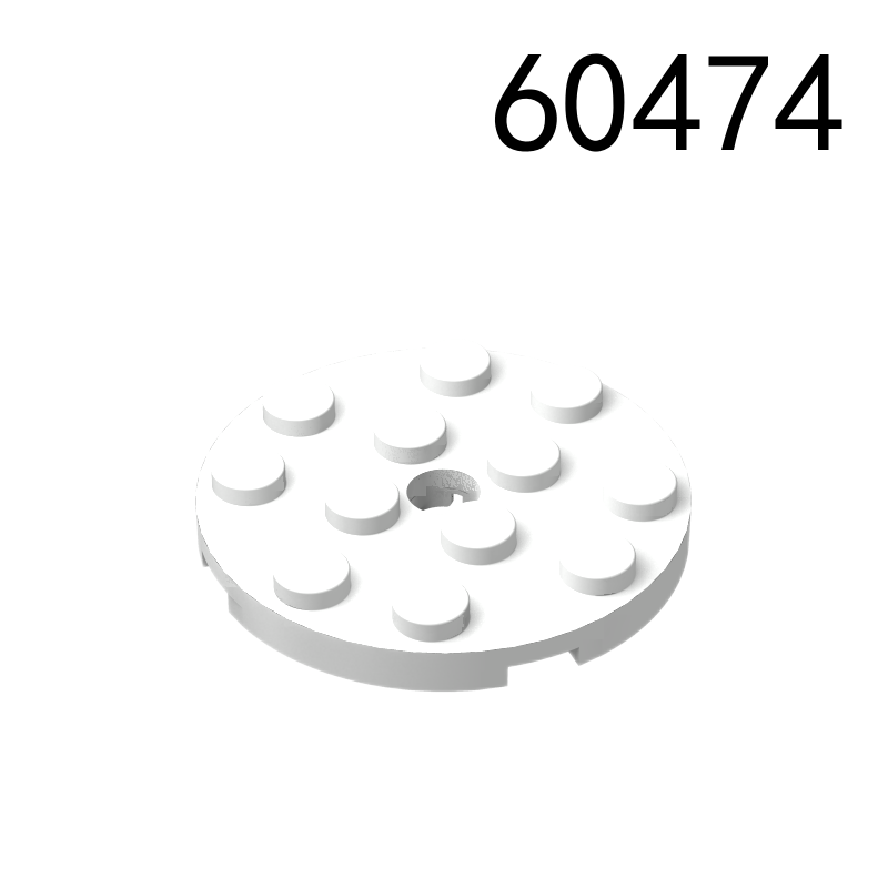 Item No: 60474  Plate, Round 4 x 4 with Hole Chinese Compatible with LEGO