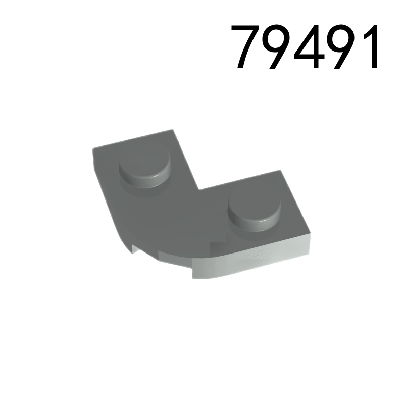 Item No: 79491 Plate, Round Corner 2 x 2 with 1 x 1 Cutout Chinese Compatible with LEGO