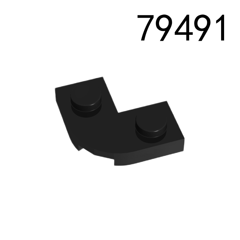 Item No: 79491 Plate, Round Corner 2 x 2 with 1 x 1 Cutout Chinese Compatible with LEGO