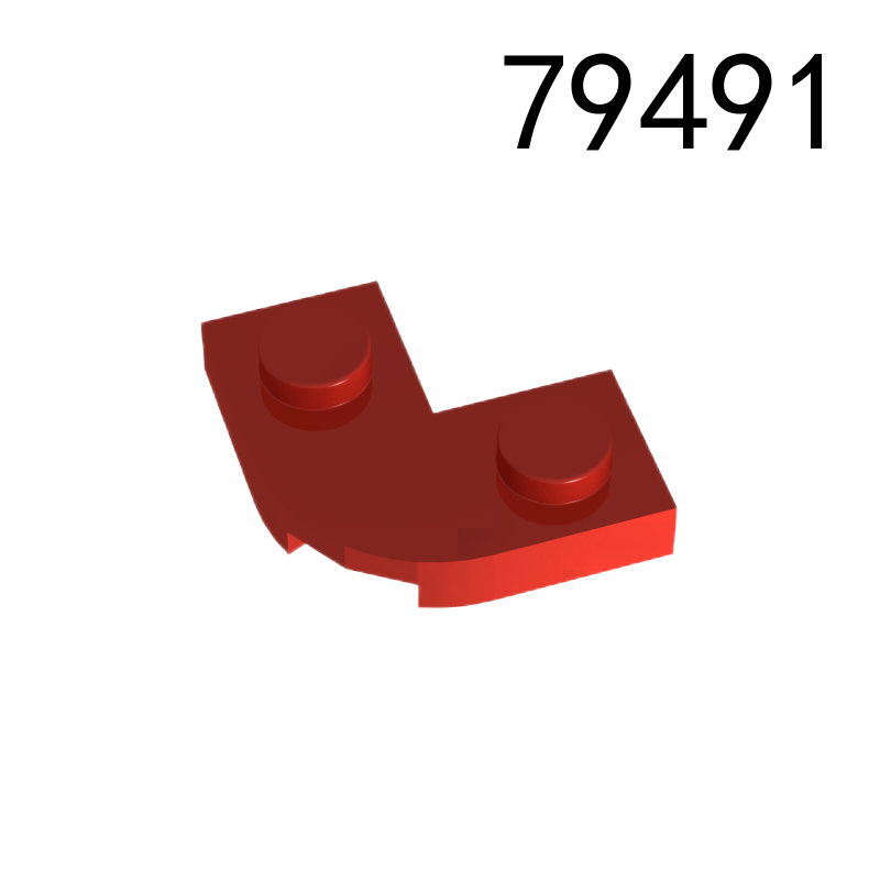 Item No: 79491 Plate, Round Corner 2 x 2 with 1 x 1 Cutout Chinese Compatible with LEGO