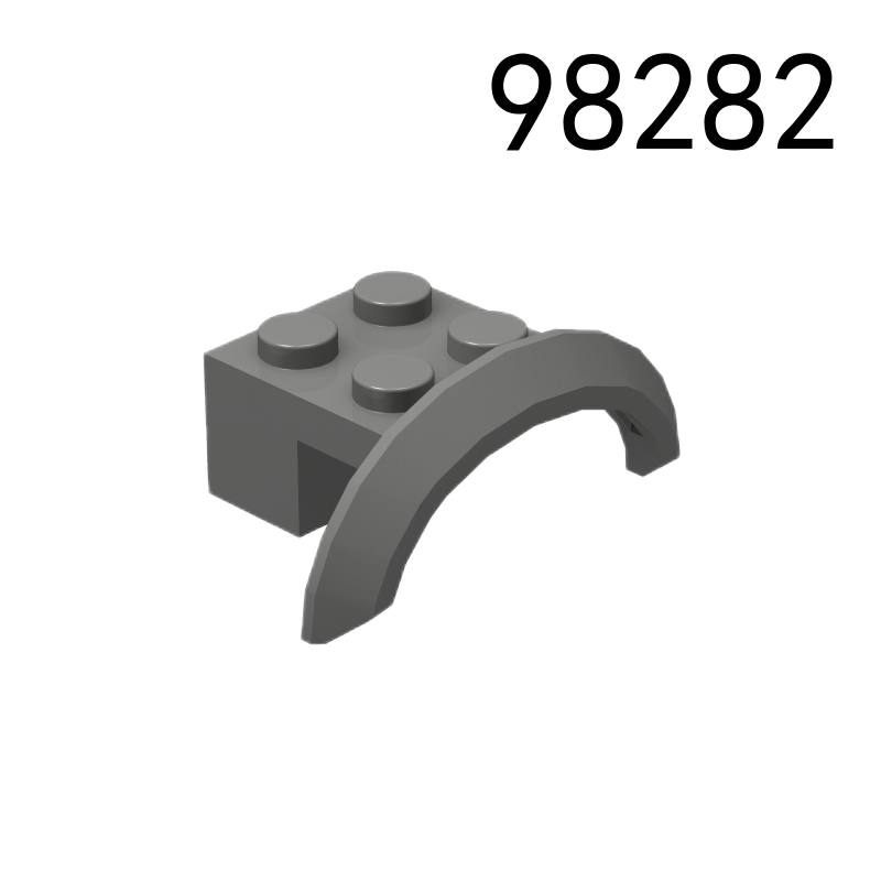 Item No: 98282  Vehicle, Mudguard 4 x 2 1/2 x 1 with Arch Round  Alternate Item No: 28579 Chinese Compatible with LEGO