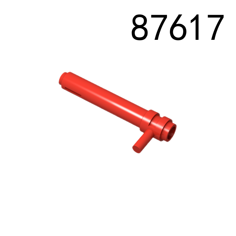 Item No: 87617 Cylinder 1 x 5 1/2 with Bar Handle (Friction Cylinder)  Alternate Item No: 31509 Chinese Compatible with LEGO