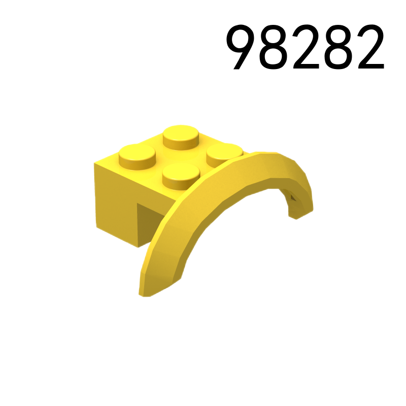 Item No: 98282  Vehicle, Mudguard 4 x 2 1/2 x 1 with Arch Round  Alternate Item No: 28579 Chinese Compatible with LEGO