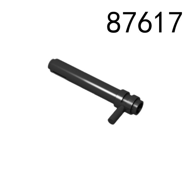 Item No: 87617 Cylinder 1 x 5 1/2 with Bar Handle (Friction Cylinder)  Alternate Item No: 31509 Chinese Compatible with LEGO